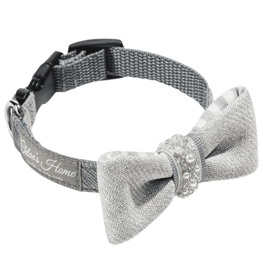 Pärlitega hall lipsuga kaelarihm